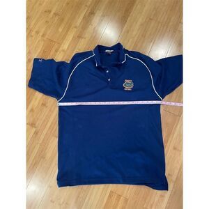 Florida Gators Men's Polo Shirt Blue M Antigua Desert Dry Short Sleeve